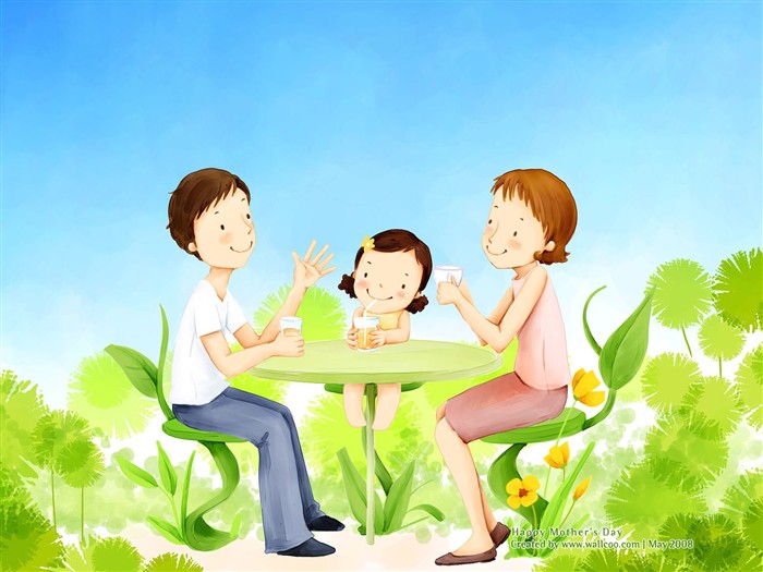 Mother's Day theme of South Korean illustrator wallpaper #15