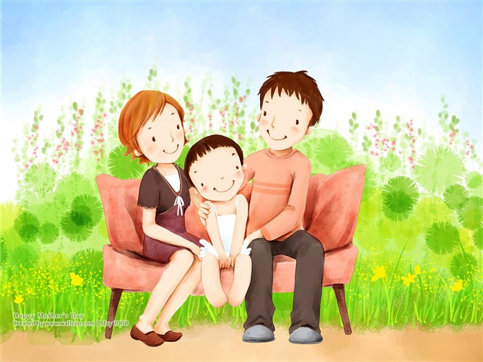 Mother's Day theme of South Korean illustrator wallpaper #21