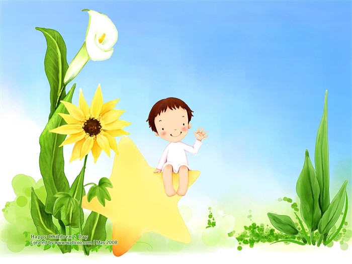 Lovely Children's Day Wallpaper Illustrator #13