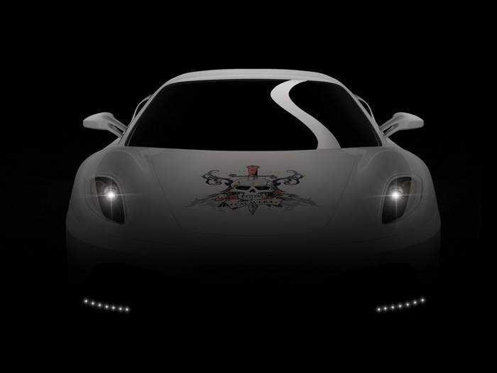 White Skull Ferrari F430 Wallpapers #15