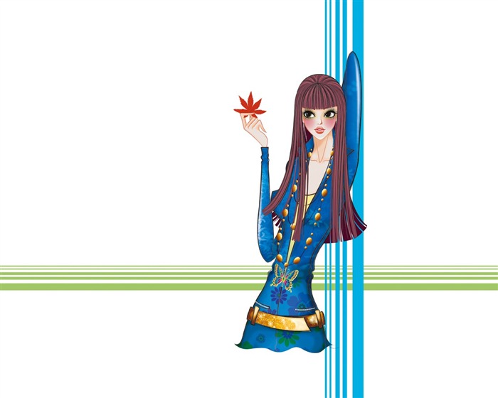 矢量風格 時尚女性壁紙 #18