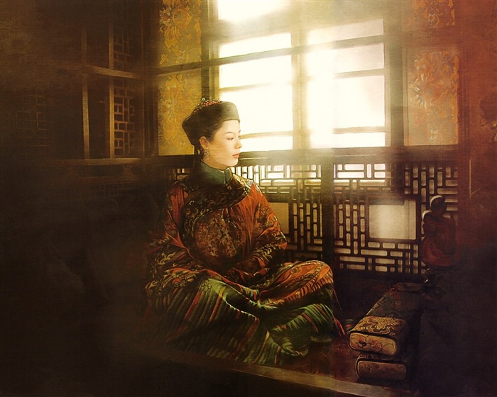 Fondos de la Dinastía Qing Pintura de la Mujer #11