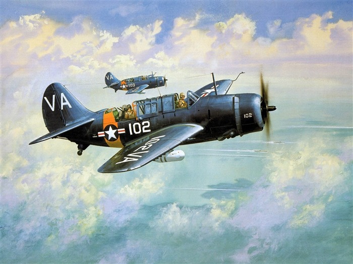 HD wallpaper painting aircraft #4