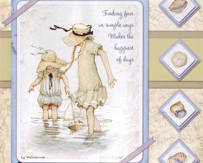 Holly Hobbie 可爱小女孩手绘壁纸6