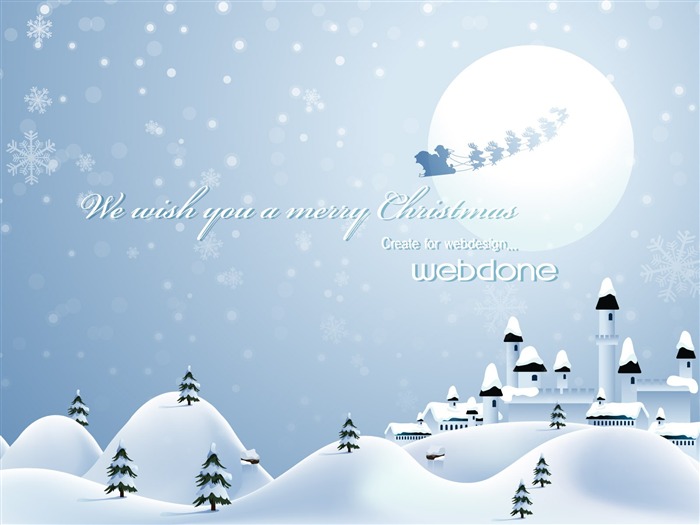 Christmas landscaping series wallpaper (9) #8