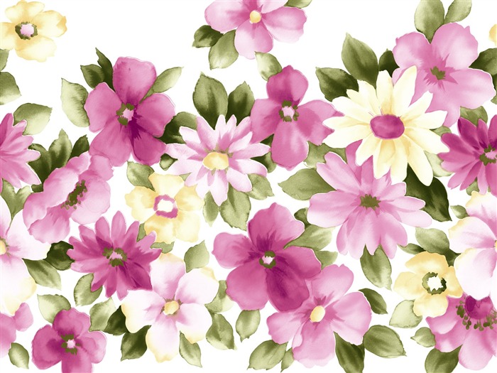 Exquisite Ink Flower Wallpapers #8