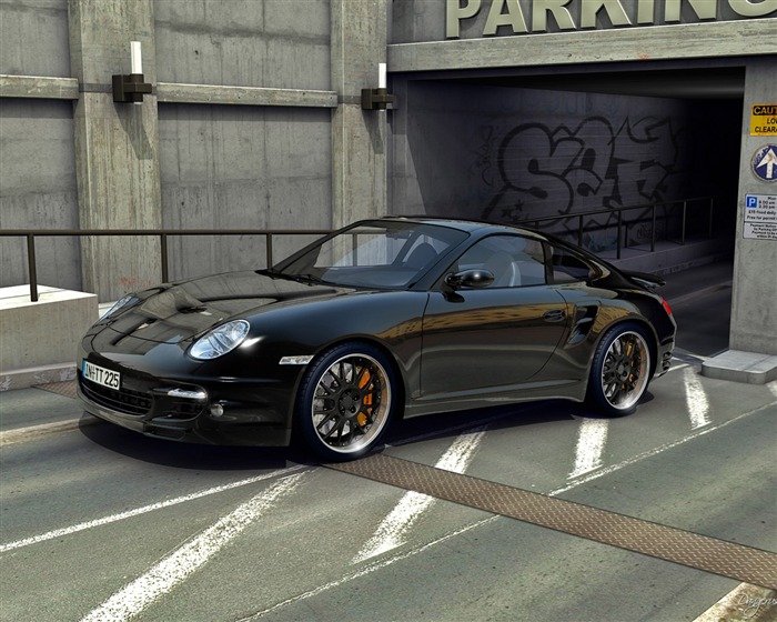 コンピュータPhotoshopの手描き壁紙車 #10