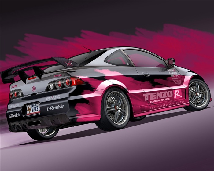 コンピュータPhotoshopの手描き壁紙車 #21