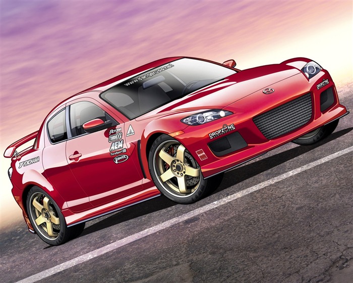 コンピュータPhotoshopの手描き壁紙車 #24