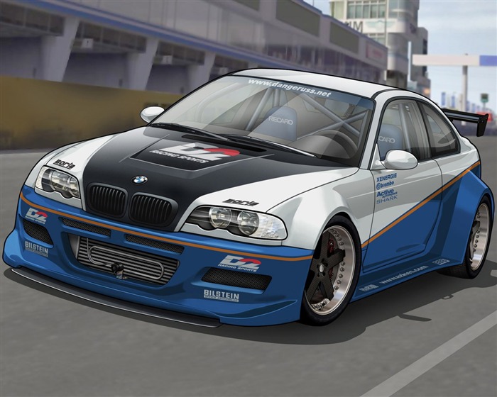 コンピュータPhotoshopの手描き壁紙車 #37