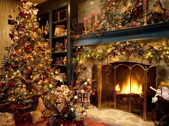 Christmas landscaping series wallpaper (15) #13