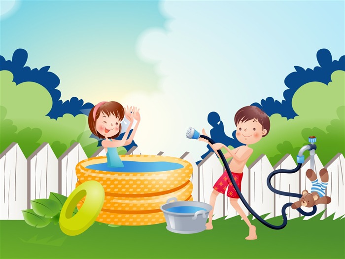 Happy Summer vector wallpaper (1) #2