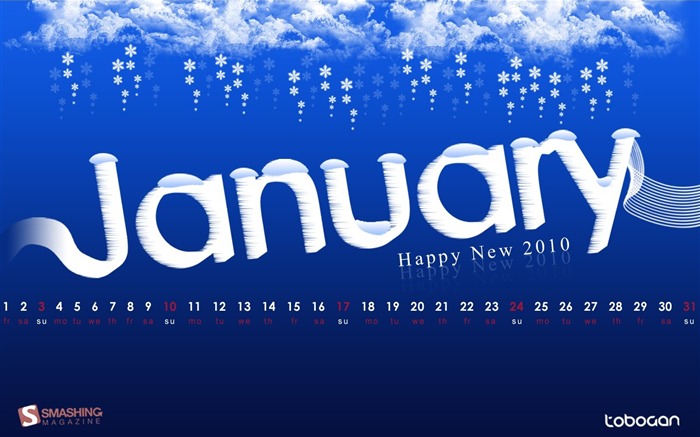 Januar 2010 Kalender Wallpaper #28