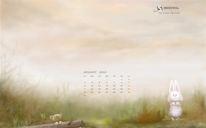 Januar 2010 Kalender Wallpaper #30