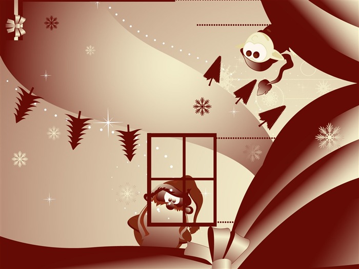 크리스마스 조경 시리즈 벽지 (20) #11