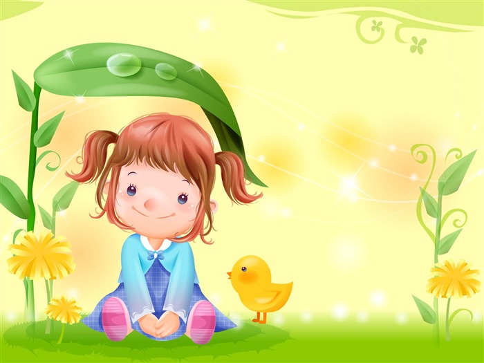 Vector happy childhood Wallpaper (1) #16