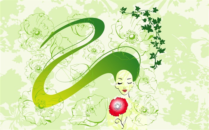 矢量女人花壁紙專輯(二) #8