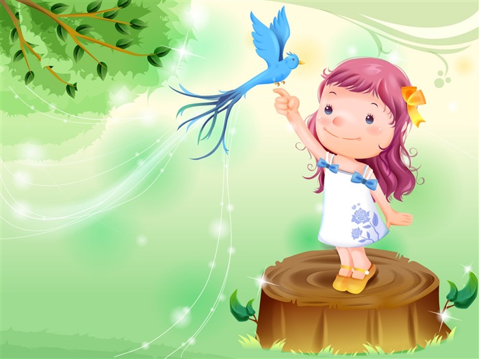 Vector enfance heureuse Wallpaper (2) #3