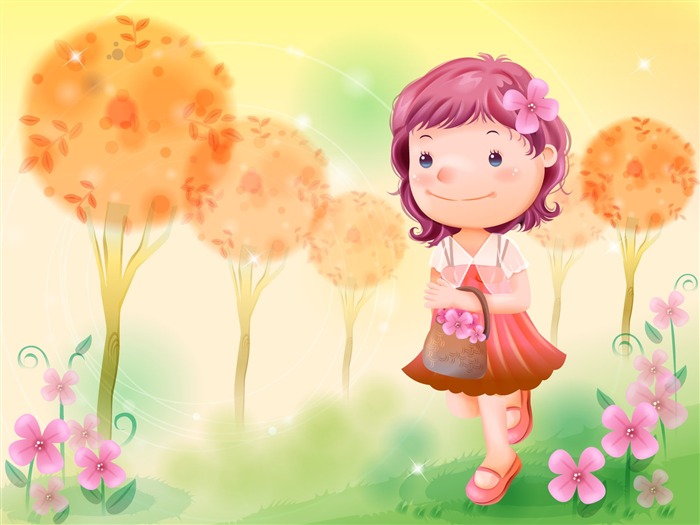 Vector enfance heureuse Wallpaper (2) #4