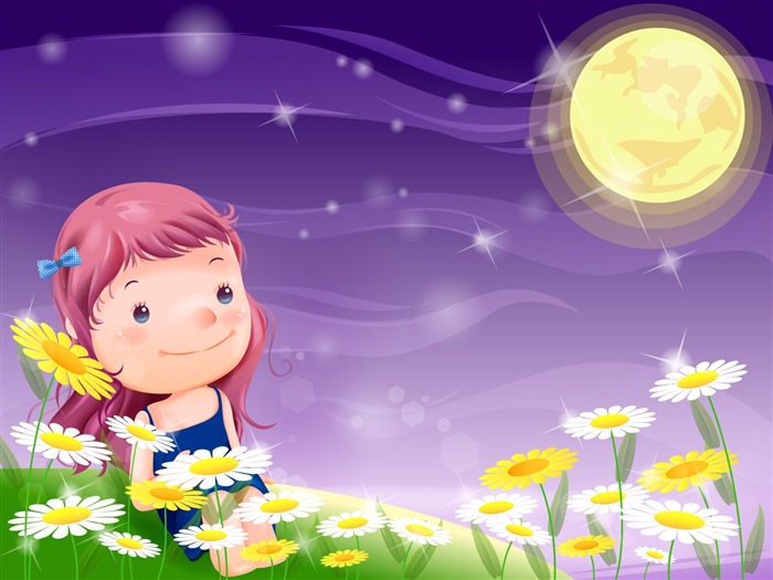 Vector enfance heureuse Wallpaper (2) #7