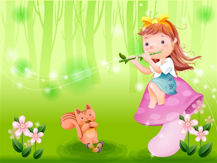 Vector enfance heureuse Wallpaper (2) #14