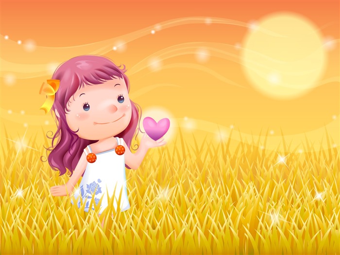 Vector enfance heureuse Wallpaper (2) #16