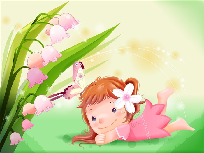 Vector enfance heureuse Wallpaper (2) #19