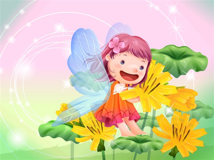 Vector enfance heureuse Wallpaper (2) #20