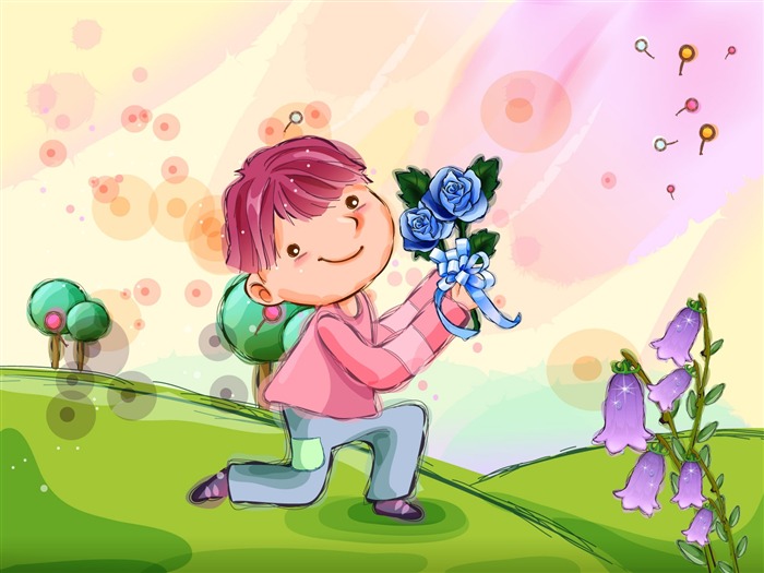 Vector children's Happy Wallpaper (2) #13