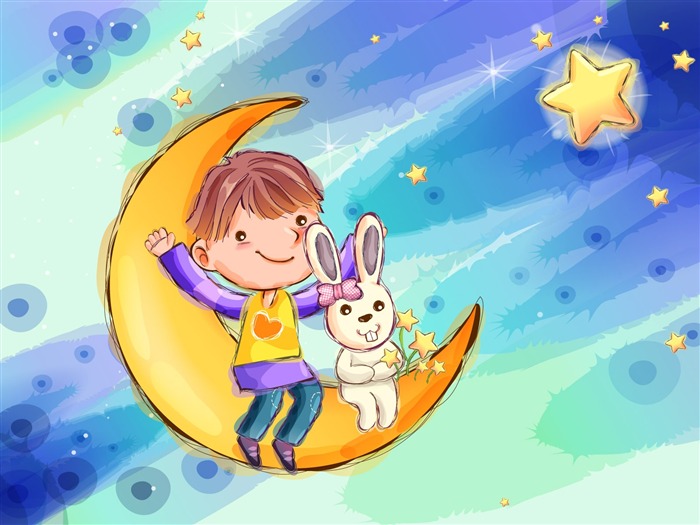 Vector children's Happy Wallpaper (2) #17