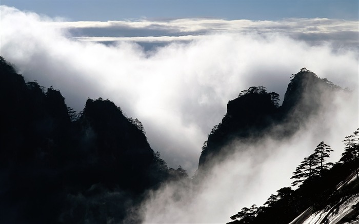 majestuosos ríos y las montañas de China fondo de pantalla #20