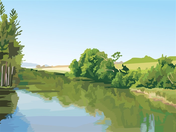 Fonds d'écran paysages Vector (1) #13