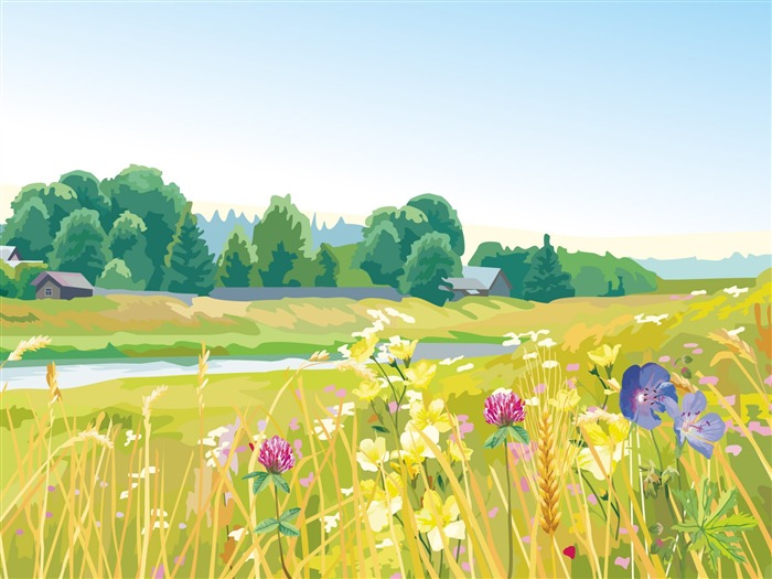 Vector Scenery Wallpapers (2) #9