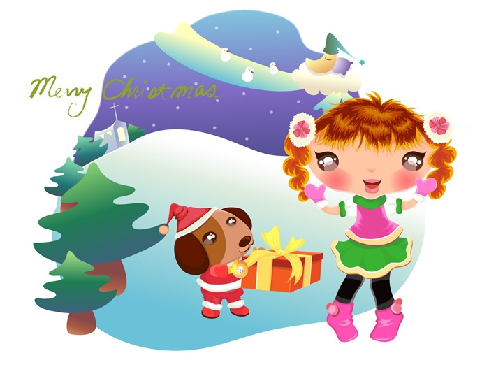 Vector Christmas wallpapers (2) #18