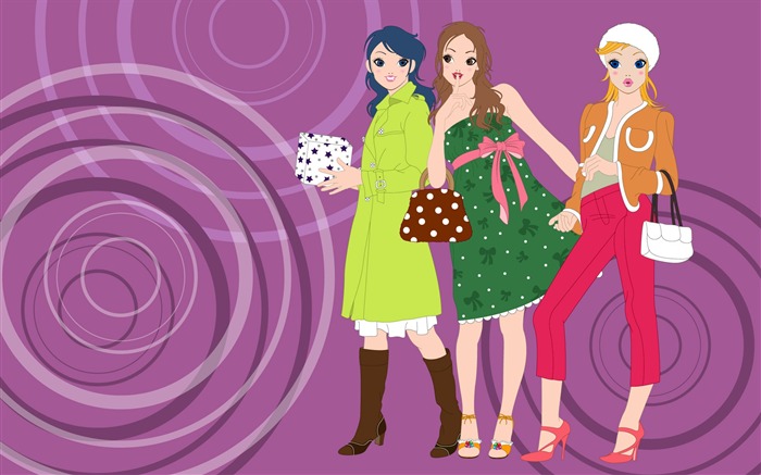 Vector Wallpaper femmes urbaines (1) #8