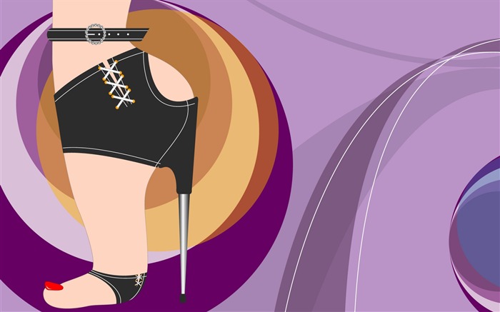 Vector urban women wallpaper (2) #8