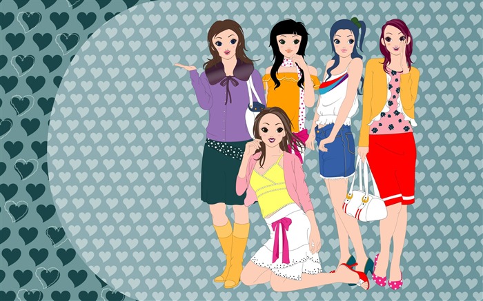 Vector Wallpaper femmes urbaines (2) #18