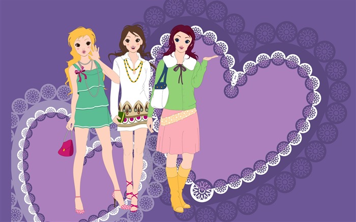 Vector Wallpaper femmes urbaines (2) #19