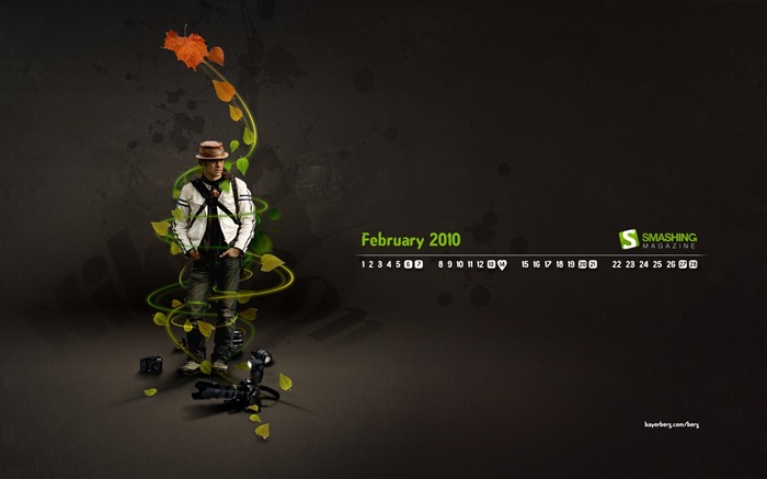 Februar 2010 Kalender Wallpaper kreative #5