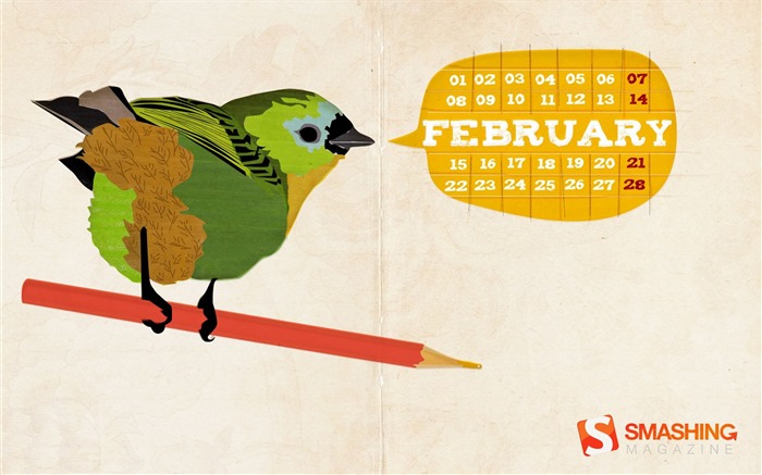 Februar 2010 Kalender Wallpaper kreative #10