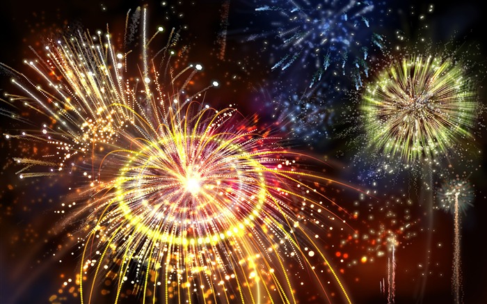 Colorful fireworks HD wallpaper #1