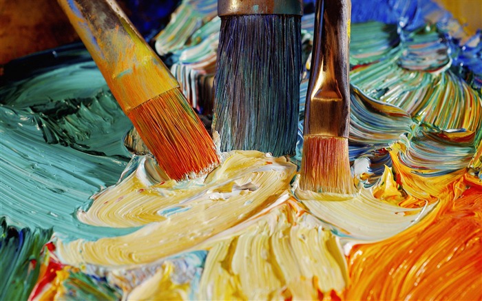 Colorful wallpaper paint brushes (1) #20