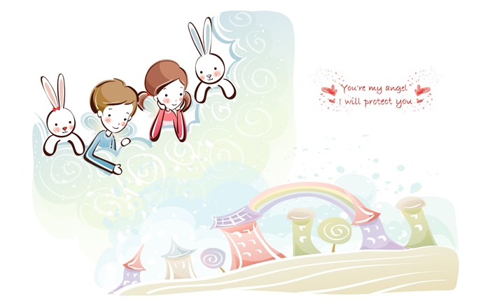 Cartoon Valentine's Day wallpapers (1) #16