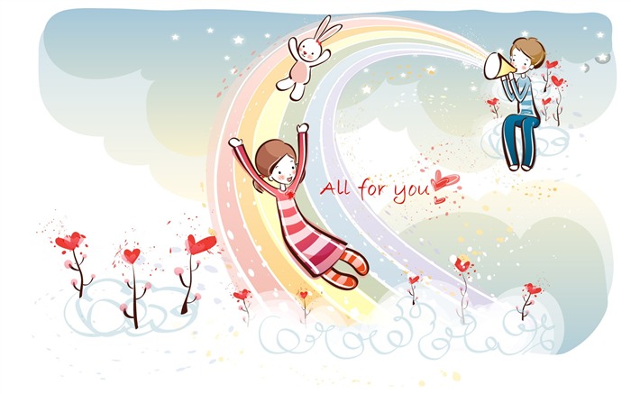 Cartoon Valentine's Day wallpapers (2) #4