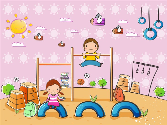 vectores de dibujos animados fondos de escritorio de la infancia (2) #15