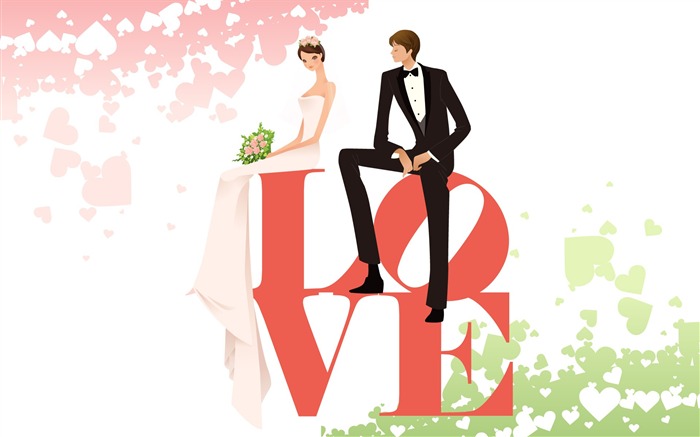 Vector wallpaper wedding bride (1) #4