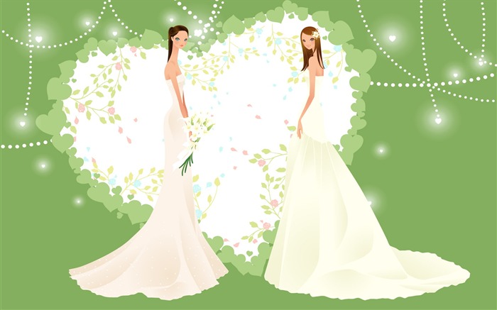 Vector Wallpaper Hochzeit Braut (1) #5