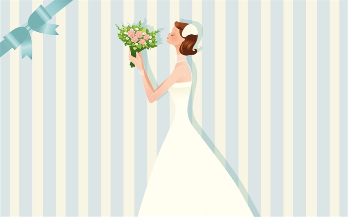Vektorové wallpaper svatební nevěsta (1) #9