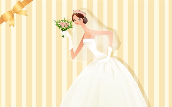 Vector wallpaper wedding bride (1) #10