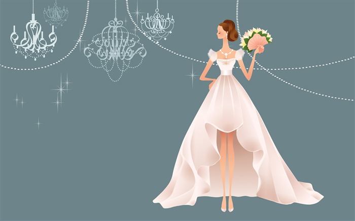 Vector wallpaper wedding bride (1) #20